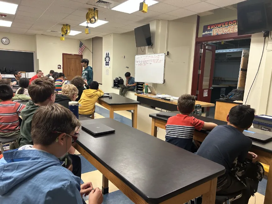 CircuitSavvy aerospace workshop in a Delaware classroom